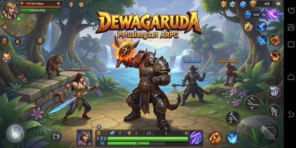 Tampilan gameplay seru di DEWAGARUDA saat beraksi.