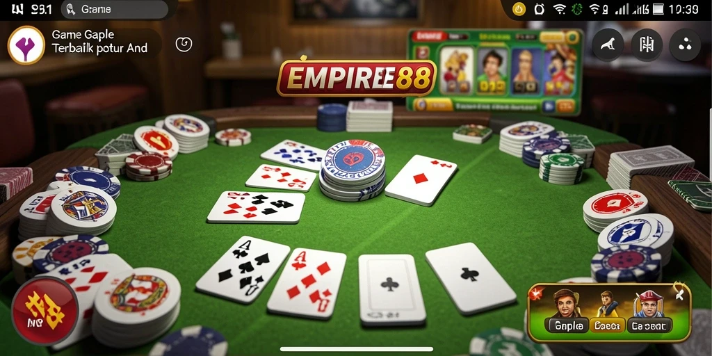 Screenshot gameplay EMPIRE88 menampilkan suasana seru permainan Gaple.