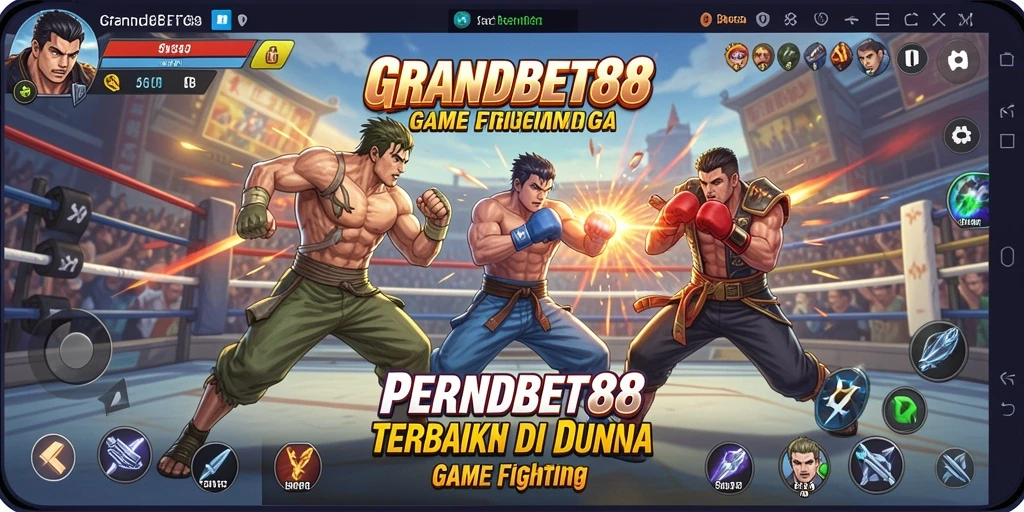 Tangkapan layar menunjukkan aksi pertarungan mendebarkan di GRANDBET88.
