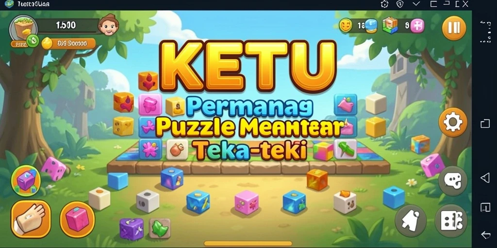 Tampilan gameplay menantang dalam KETUA dengan berbagai teka-teki yang menarik.