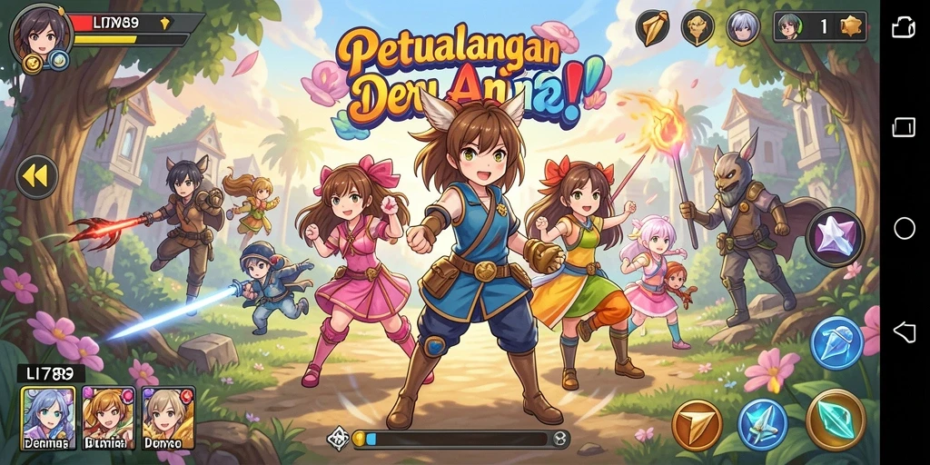 Gameplay seru dalam dunia Anime yang memikat.