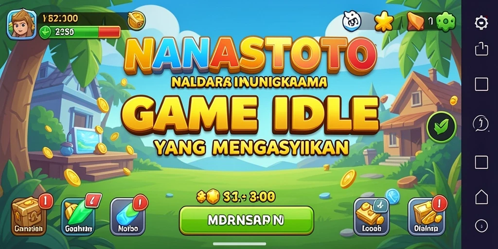 Tangkapan layar gameplay NANASTOTO yang menampilkan strategi Idle yang menarik.