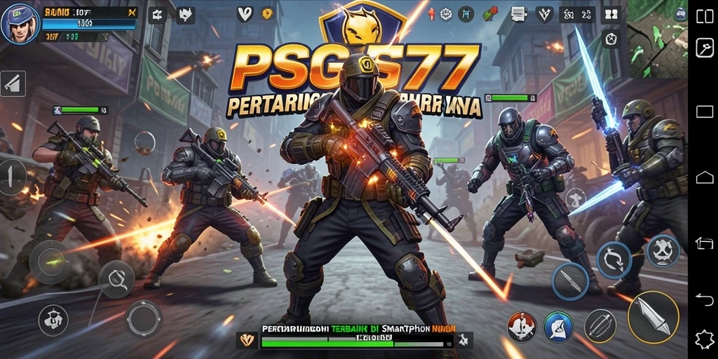 Screenshot menampilkan pertarungan mendebarkan dalam game Fighting PSG77.