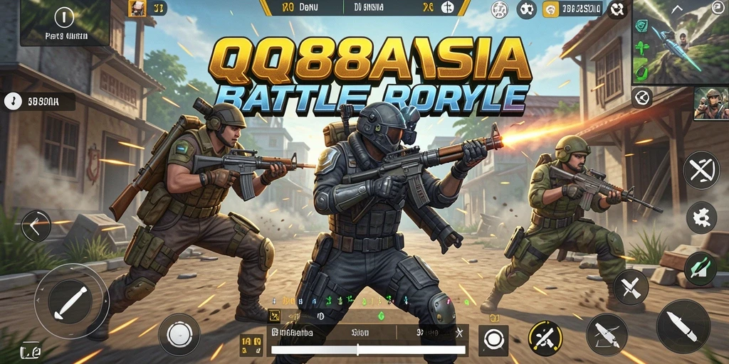 Tampilan menarik dari gameplay Battle Royale di QQ88ASIA.