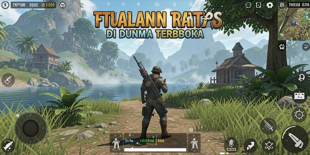 Gameplay TKP188 yang menampilkan dunia terbuka yang luas dan dinamis.