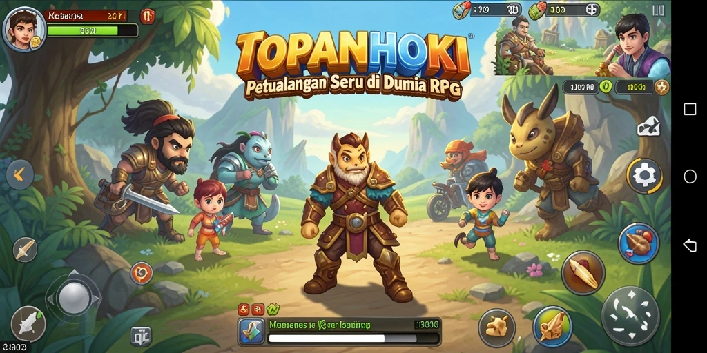 Screenshot gameplay menunjukkan aksi seru dalam pertempuran RPG.