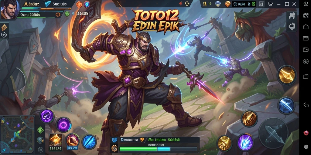 Gameplay seru dalam TOTO12 dengan karakter unik dan tim strategis.